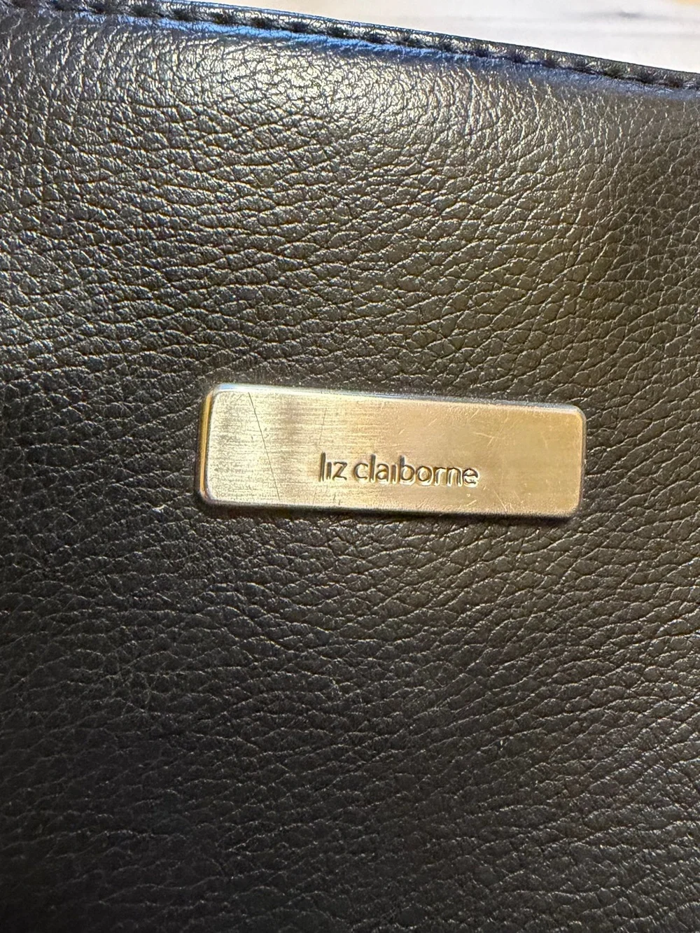 Liz Claiborne Black Tote with Gold Hardware